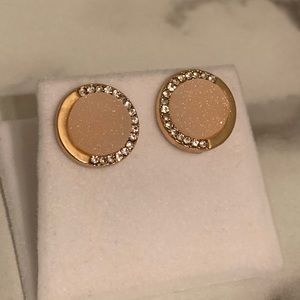 Pink Sparkle Stud Earrings